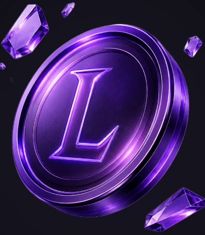 Purple LumoCoin reward emblem